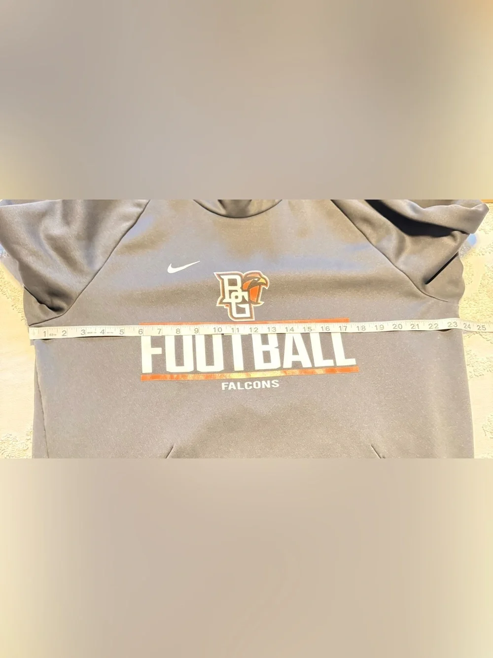 Nike Gray & Orange BGSU Falcons Football Hoodie